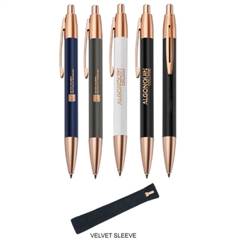 SS335 - Rosie Metal Pen with Velvet Sleeve