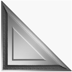 Coffered Egg & Dart Triangle Plaster Ceiling Tile