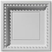 Coffered Dentil With Revealed Edge Plaster Ceiling Tile