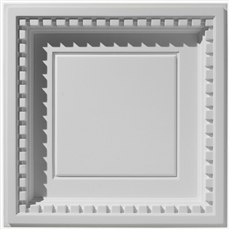 Coffered Dentil With Revealed Edge Plaster Ceiling Tile