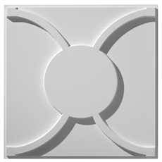 Cloverleaf Flat Center Plaster Ceiling Tile