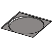 Off Kilter Circle Plaster Ceiling Tile