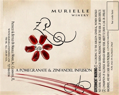 Red Zinfandel Pomegranate by Murielle Wines
