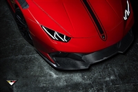 Vorsteiner Lamborghini Huracan Novara Edizione Aero Front Bumper w/ Front Spoiler Carbon Fiber PP 2x2 Glossy