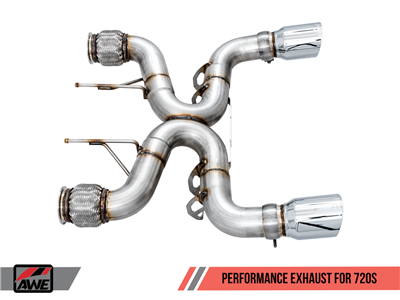 AWE Performance Exhaust for McLaren 720S - Chrome Silver Tips