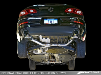 AWE Tuning VW CC Touring Edition Exhaust, Dual Outlet -- with Chrome Silver Tips