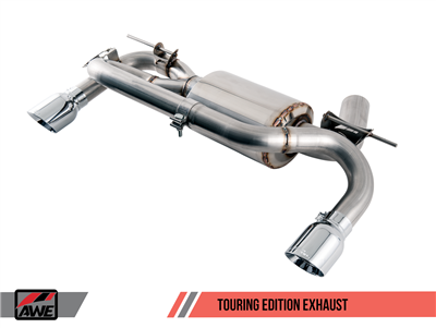 AWE Touring Edition Axle Back Exhaust for BMW F22 235i / 240i - Carbon Fiber Tips