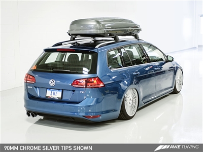 AWE Tuning VW MK7 Golf SportWagen Touring Edition Exhaust with Chrome Silver Tips (90mm)