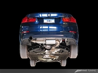 AWE Tuning BMW F30 320i Touring Edition Exhaust + Performance Mid Pipe, Single Side -- Diamond Black Tip (102mm)
