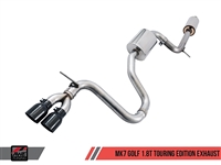 AWE Tuning VW MK7 Golf 1.8T Touring Edition Exhaust with Diamond Black Tips (90mm)