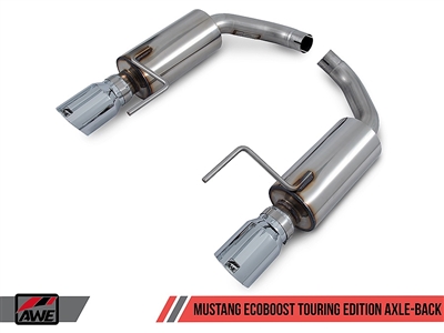 AWE S550 Mustang EcoBoost Axle-back Exhaust - Touring Edition (Chrome Silver Tips)