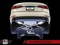 AWE Tuning B9 A4 Touring Edition Exhaust, Dual Outlet - Diamond Black Tips (includes DP)