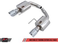 AWE S550 Mustang GT Axle-back Exhaust - Touring Edition (Diamond Black Tips)