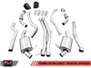 AWE Touring Edition Exhaust for B9 S5 Sportback - Resonated for Performance Catalyst - Chrome Silver 90mm Tips