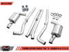 AWE Touring Edition Exhaust for 15+ Charger 6.4 / 6.2 SC - Resonated - Chrome Silver Tips