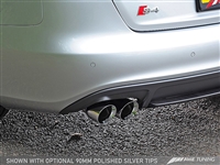 AWE Tuning Audi S4 3.0T Track Edition Exhaust - Chrome Silver Tips (102mm)