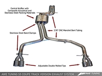 AWE Tuning S5 4.2L Track Edition Exhaust System - Diamond Black Tips