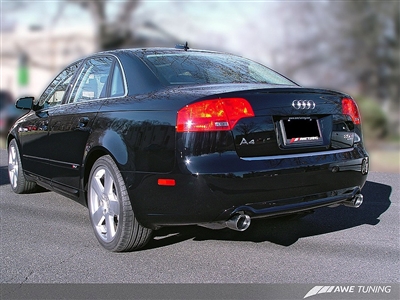 AWE Tuning Audi B7 A4 3.2L Touring Edition Dual Tip Exhaust - Diamond Black Tips