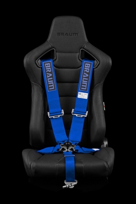 Braum 5 Point 3" SFI Approved Racing Harness - Blue