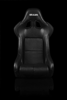 Braum FIA Approved Falcon Series Fixed Back Racing Seat - Black Leatherette