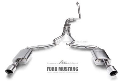 Fi-Exhaust Mustang MK6 2.3T Ecoboost 2015+ Front Pipe + Mid Pipe + Valvetronic Muffler + Dual Tips