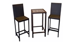 Outdoor Patio Chocolate Bistro Set