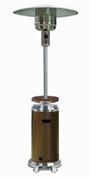 Stainless Steel/ Hammered Bronze Outdoor Patio Heater with Table