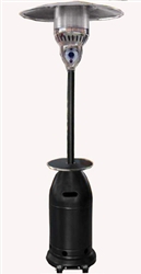 Tapered Black Patio Heater with Table