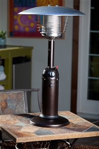 Table Top Portable Hammered Bronze Patio Heater