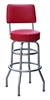 Double Ring Bar Stool w/ Back