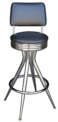 Retro Diner Stool with Back
