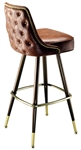 Exterior Studded Tufted Bar Stool