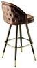 Exterior Tufted Deluxe Wide Bucket Bar Stool