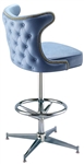 Studded Tufted Cowboy Pedestal Bar Stool