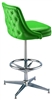 Tufted Deluxe Seat Pedestal Bar Stool