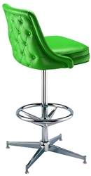 Tufted Deluxe Seat Pedestal Bar Stool