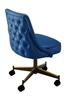 Rolled Tufted Swivel Chair