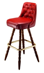 Inside Tufted  Colonial Bar Stool