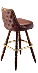 Studded Tufted  Colonial Bar Stool