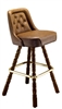 Interior Tufted Mediterranean Bar Stool