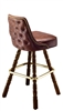 Studded Tufted  Mediterranean Bar Stool