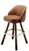 Wide Back Mediterranean Bar Stool