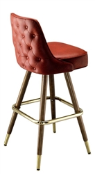 Tufted Mid-Century Bar Stool