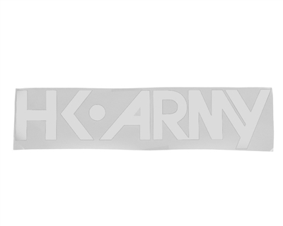 HK Army Car Sticker - Typeface - White