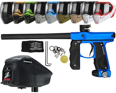 Empire Mini GS Paintball Gun, EVS Googles & Z2 Paintball Loader Combo Kit