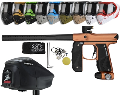 Empire Mini GS Paintball Gun, EVS Googles & Z2 Paintball Loader Combo Kit