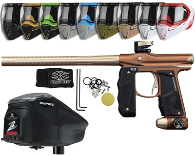 Empire Mini GS Paintball Gun, EVS Googles & Z2 Paintball Loader Combo Kit