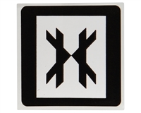 HK Army Sticker - Square - Black/White