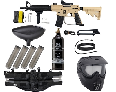 Tippmann - US Army Alpha Black Elite Tactical - Foxtrot Paintball Marker Package - Tan