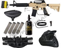 Tippmann US Army Alpha Black Elite Tactical Legendary Paintball Gun Package Kit - Tan